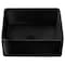 Ruvati 23-inch Fireclay Farmhouse Kitchen Laundry Utility Sink Single Bowl Glossy Black RVL2468BK - alternate 1